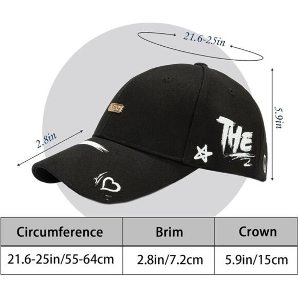 Unisex Trendy Graffiti Baseball Cap Adjustable Cotton Baseball Cap